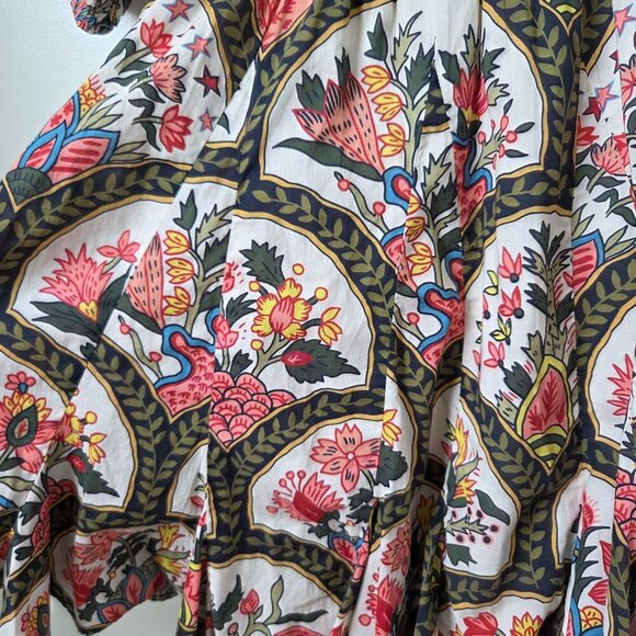 NWT Rhode Molly Lace Up Back Mini Dress in Mushroom Print Small - Picture 4 of 10